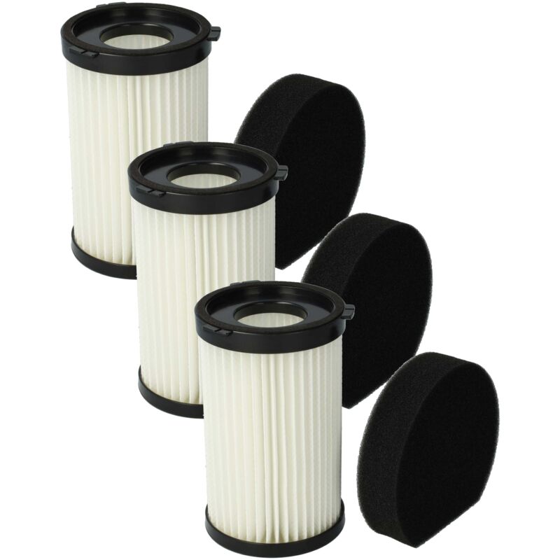 Image of Vhbw - 3x filtro a lamelle compatibile con Goodmans 356277 2 in 1 Vacuum aspirapolvere portatile, scopa elettrica - Incl. filtro in spugna