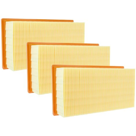 vhbw 3x filtro a pieghe piatte compatibile con Festool CT 55 E, CT 44 E/LE, CTL 11 E aspirapolvere umido/secco - Elemento filtrante
