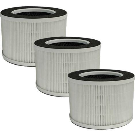 vhbw 3x filtro aria sostituisce Medion 50065982 per purificatore d'aria - filtro combinato prefiltro + HEPA + carbone attivo