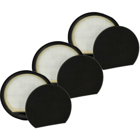 vhbw 3x filtro compatibile con Bosch BGS05AAA2, BGS05X240 aspirapolvere - Filtro aria di scarico, nero / bianco