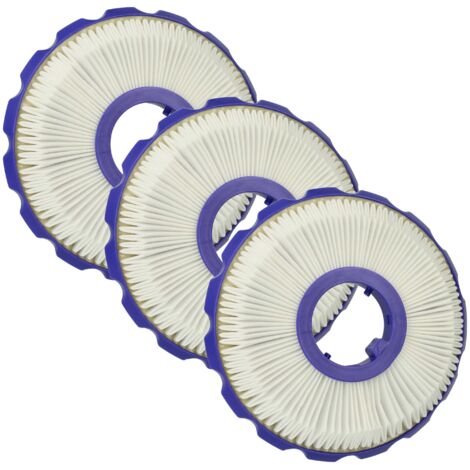 vhbw 3x Filtro compatible con Dyson UP15 Small Ball, DC51 Mulitifloor aspiradora - filtro salida del motor HEPA azul / blanco