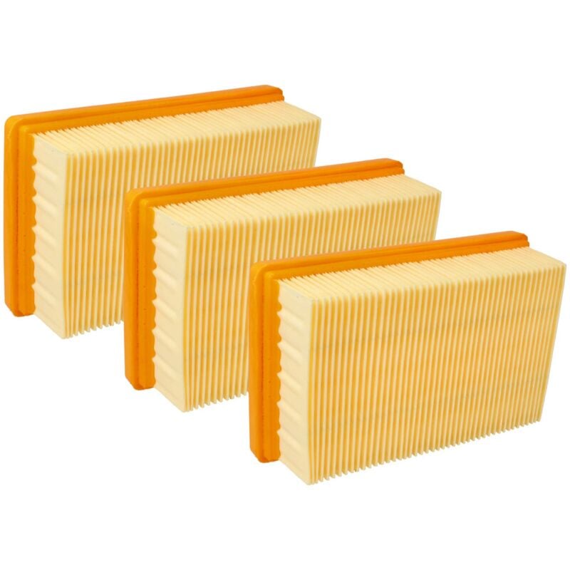 

3x Filtro compatible con Kärcher KNT 4 aspiradora filtro plisado plano - Vhbw