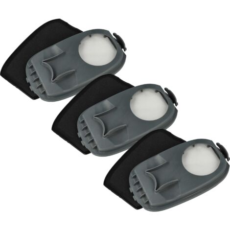 vhbw 3x Filtro compatible con Philips serie 9000 aspiradora, aspiradora de lavado - filtro Hepa negro gris blanco