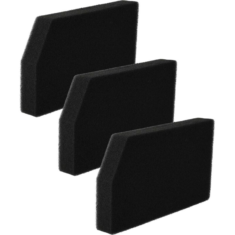 Vhbw - 3x Filtro de aspiradora compatible con Rowenta Ergo Force Cyclonic RO6722EA/410, RO6712EA/410, RO6702EA/410 - Filtro de espuma
