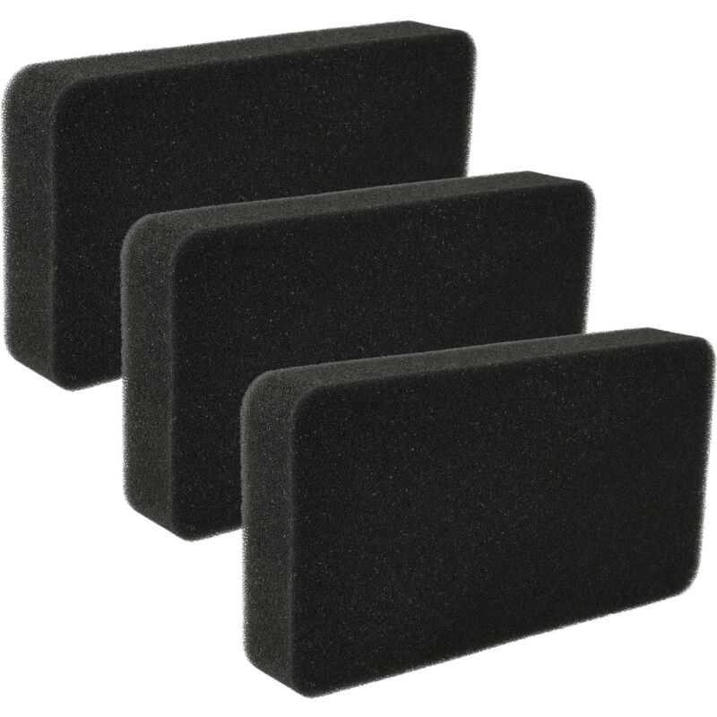 3x Filtro de aspiradora compatible con Rowenta RO667311/410 - Intensium Upgrade, RO6673EA/410 - Intensium Upgrade - Filtro de espuma - Vhbw