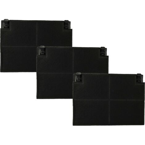 vhbw 3x filtro de carbón activado compatible con Zanussi ZHG511G, CH6029G, ZHG512G, 94961085000, 94961079500 campanas cocina - 19,5 x 13,9 x 2,2 cm