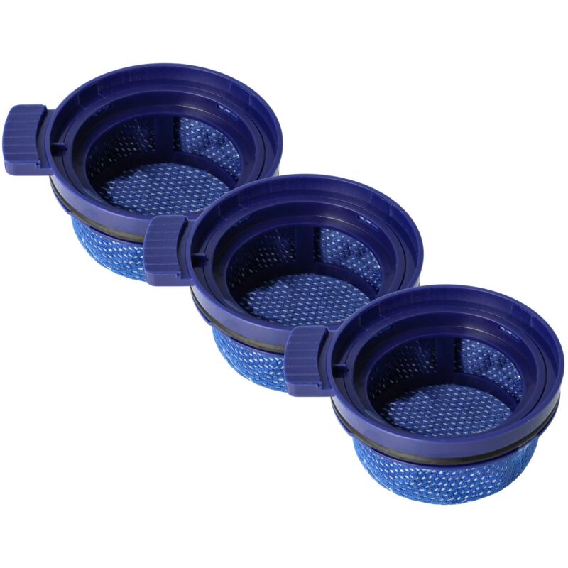 3x Filtro compatible con Samsung Bespoke Jet VS20A95923B/AA, VS20A95923N/AA, VS20A95923W/AA aspiradora - Filtro de aire de salida, azul - Vhbw