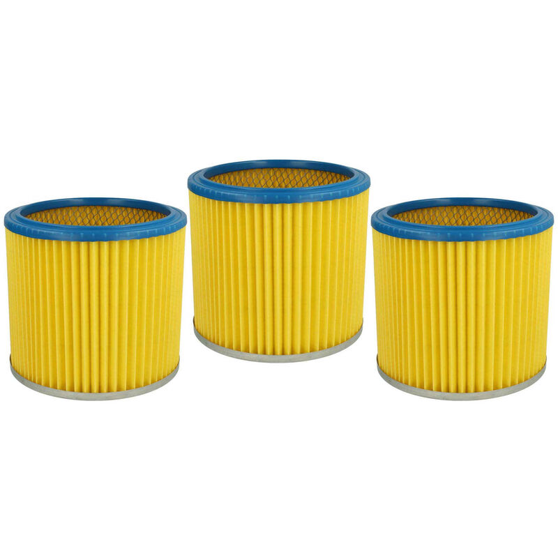 Image of Vhbw - 3x filtro rotondo/a lamelle compatibile con Aqua Vac Gusty 30/50, Super 22, Industrial 30, Industrial 35, Industrial 50, ntp 20, ntp 30