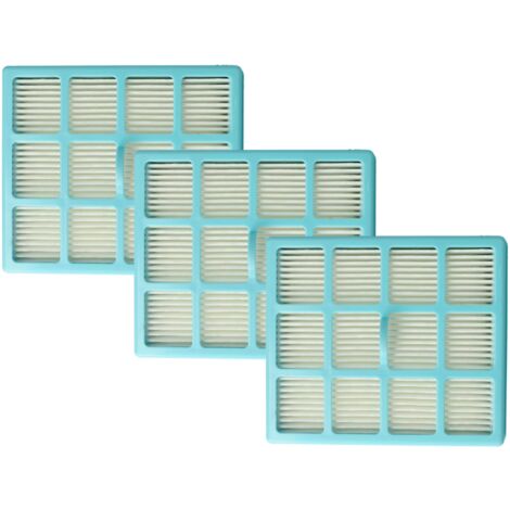 vhbw 3x filtro sostituisce Philips CRP495, CP0259/01, 432200493941 per aspirapolvere - filtro HEPA blu / bianco