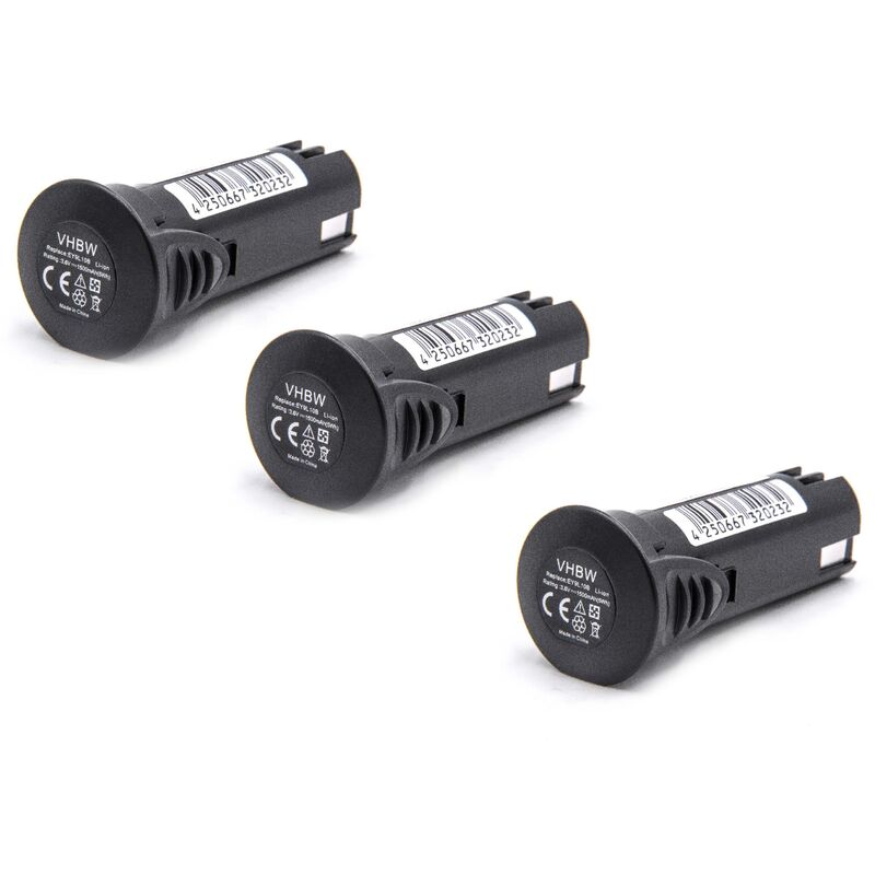 

3x Li-Ion batería 1500mAh (3.6V) para herramienta eléctrica powertools tools Panasonic EZ7410, EZ7410LA1J, EZ7410LA1S, EZ7410X, EZ7411 - Vhbw