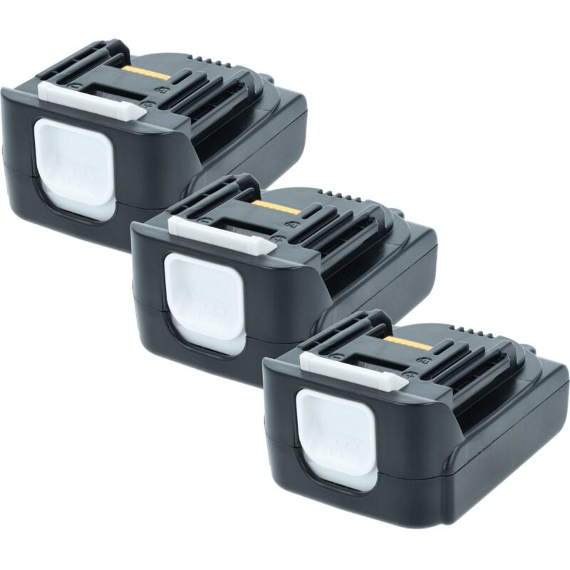 

vhbw 3x Li-Ion batería 2000mAh (14.4V) para herramienta eléctrica powertools tools Makita TW152DRFX, TW152DZ