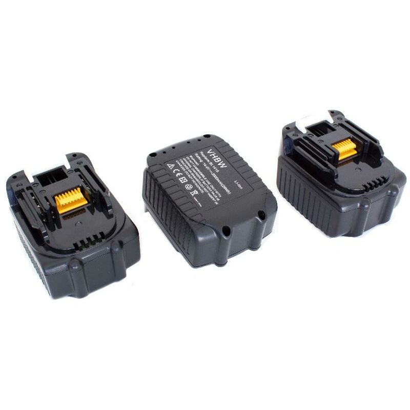 Vhbw - 3x Li-Ion batterie 2000mAh (14.4V) pour outil électrique outil Powertools Tools comme Makita BL1415