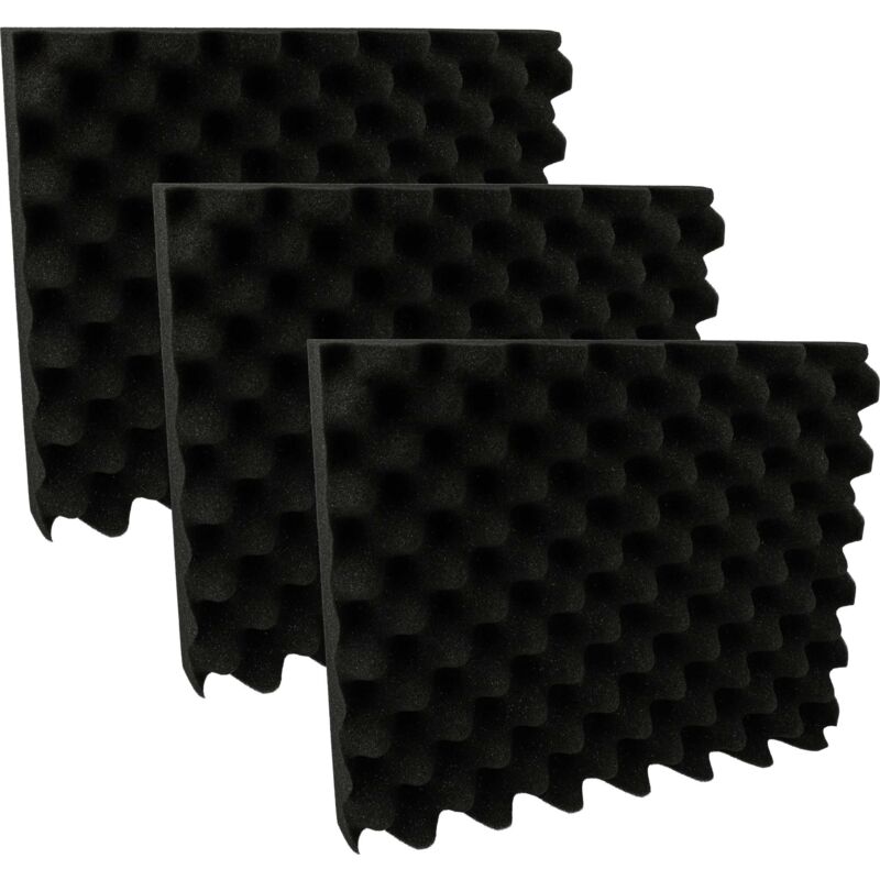 Vhbw - 3x Mousse de couvercle compatible avec Makita MakPac (taille 1 à 4) Boîte à outils - à picots , mousse, doux