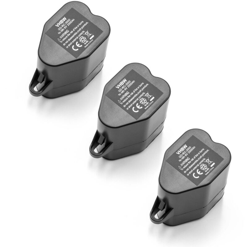 

vhbw 3x Ni-MH batería 2000mAh (6V) para aspiradora Siemens VSR 8000 Sensor Cruiser aspiradora por 2.891-029.0.