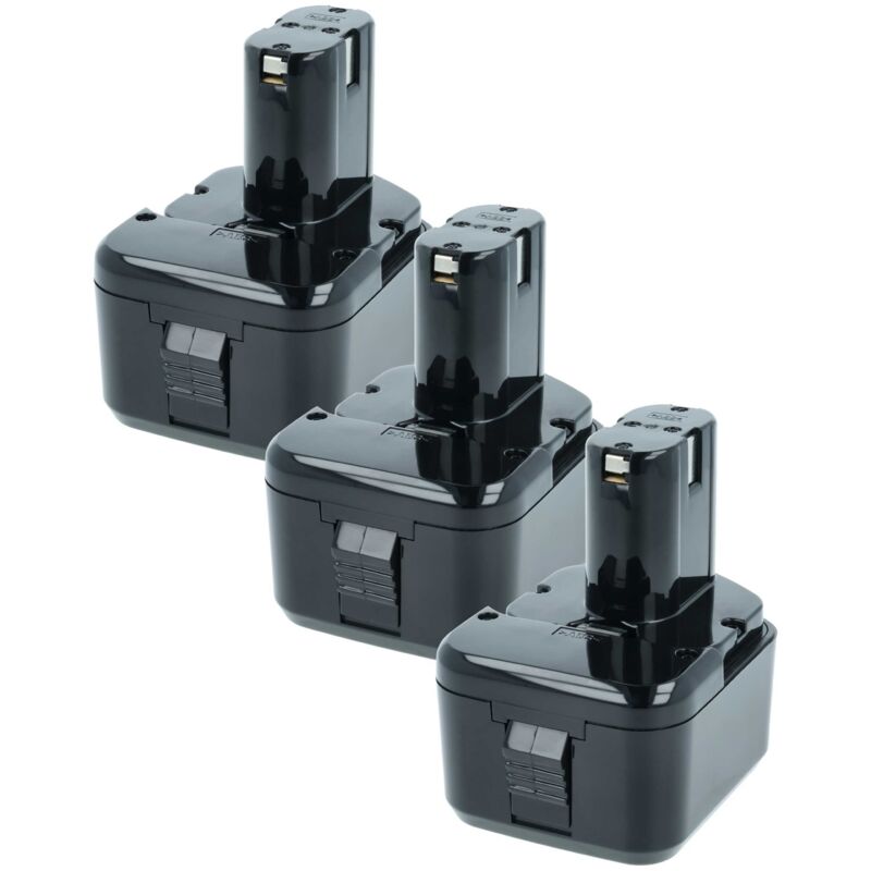 

3x Batería recargable compatible con Hitachi FWH12DC3, FWH 12DC3, FWH12DC4, FWH12DD, FWH 12DD herramientas eléctricas (2100 mAh, NiMH, 12 V) - Vhbw
