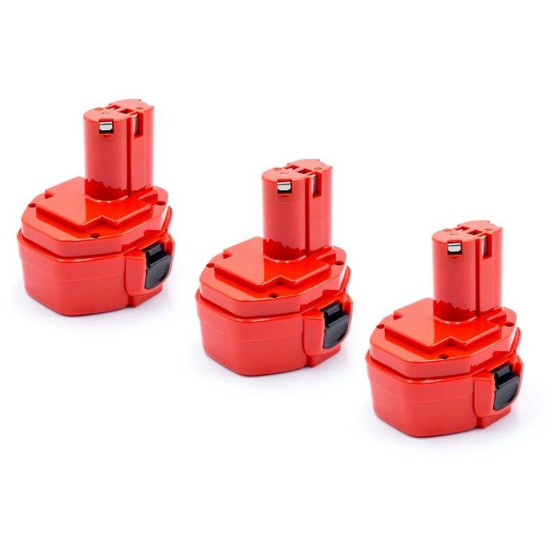

3x NiMH batería 1500mAh (14.4V) para herramienta eléctrica powertools tools como Makita 1422 192600-1, 192600-1, 192699-A, 193158-3, 193159-1 - Vhbw