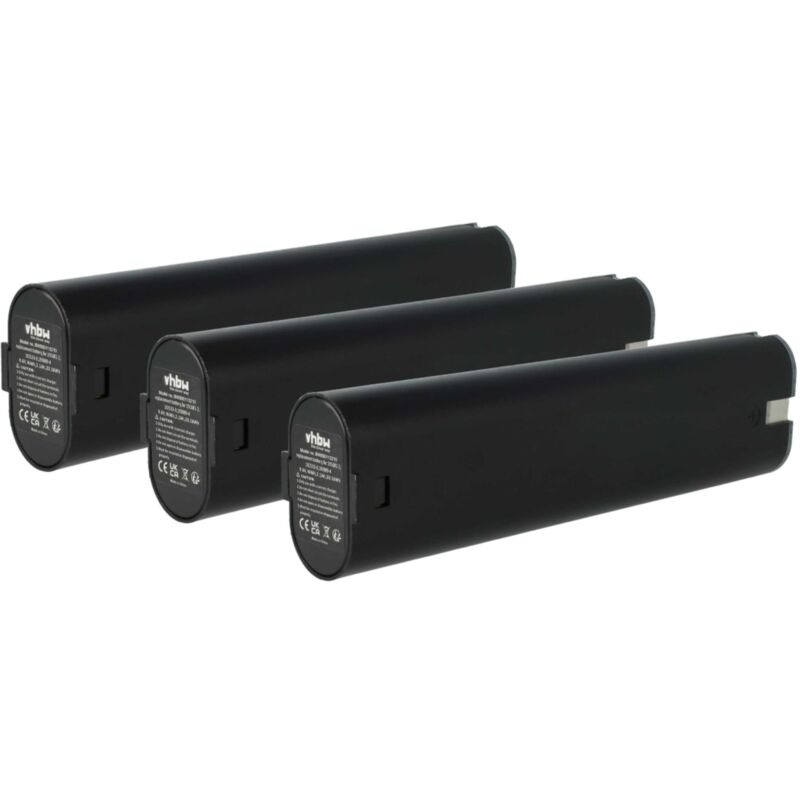 

vhbw 3x NiMH Batería 2100mAh (9.6V) para su herramienta electrónica Makita 4000, 4093D, 4093DW, 4190D, 4190DB, 4190DW, 4190DWD por 191681-2