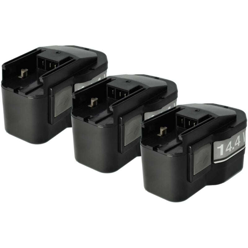 Vhbw - 3x Batterie compatible avec Milwaukee LokTor p 14.4 txc, pdd 14.4 x, s 14.4 tx, p 14.4 tx, s 14.4 txc outil électrique (1500 mAh, NiMH, 14,4 v)