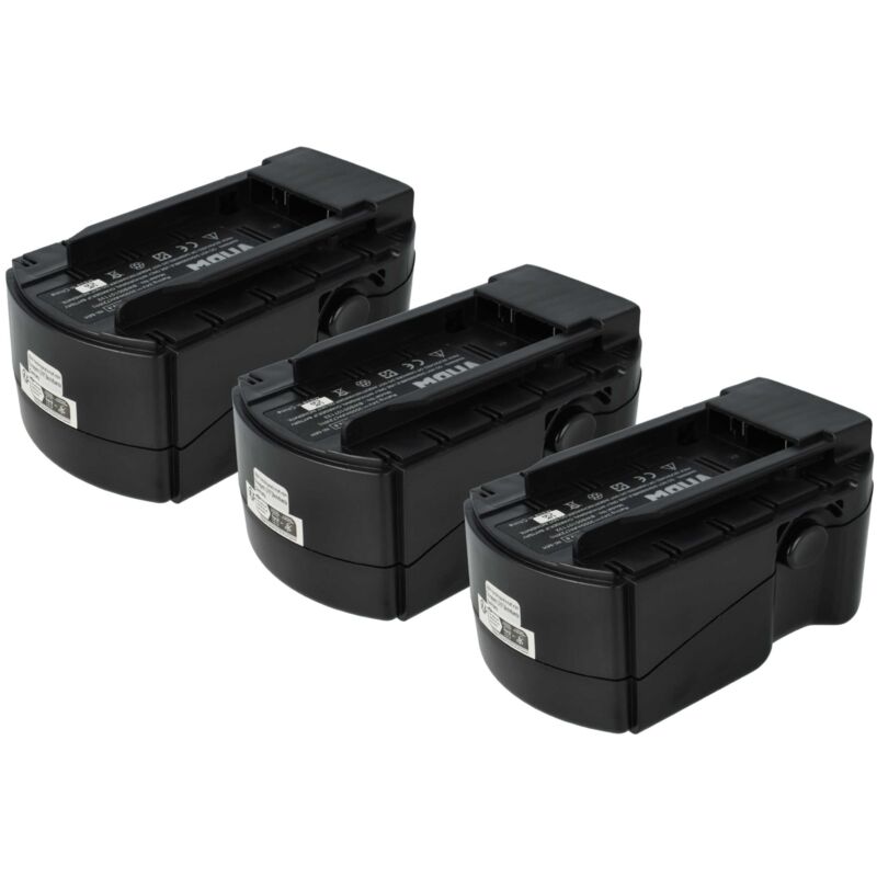 Vhbw - 3x Batterie compatible avec Hilti uh 240-A, wsc 55-A24, wsc 6.5, te 2-A, sfl 24, wsr 650-A outil électrique (3000 mAh, NiMH, 24 v)