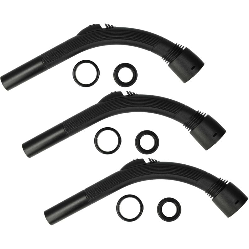 Vhbw - 3x Poignée compatible avec Dirt Devil M5032-5, M5032-6, M5032-7 aspirateur - Manche de rechange, raccordement 32 mm, 37,1 cm de long