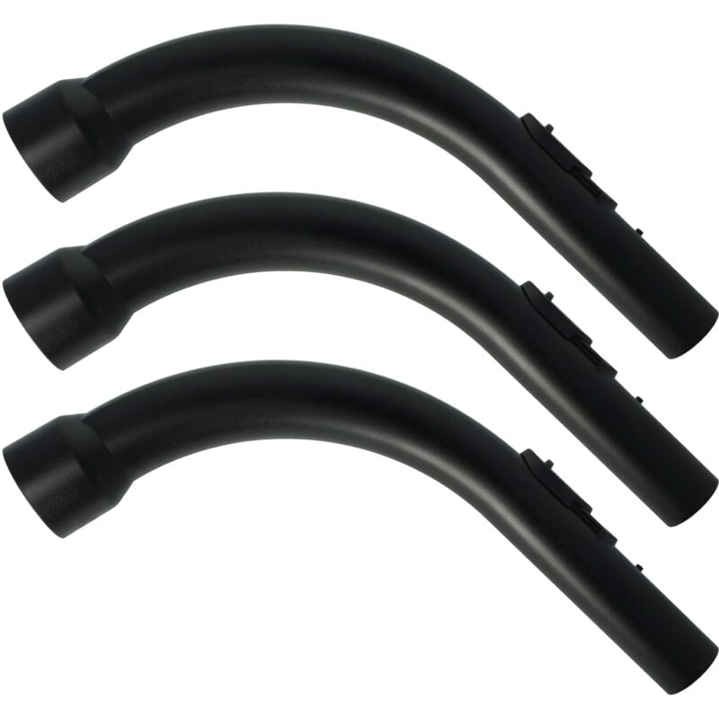 3x Poignée compatible avec Miele S2180, S2130, S2181, S370, S2131, S371 aspirateur - Manche de rechange, raccordement 35 mm, 34 cm de long - Vhbw
