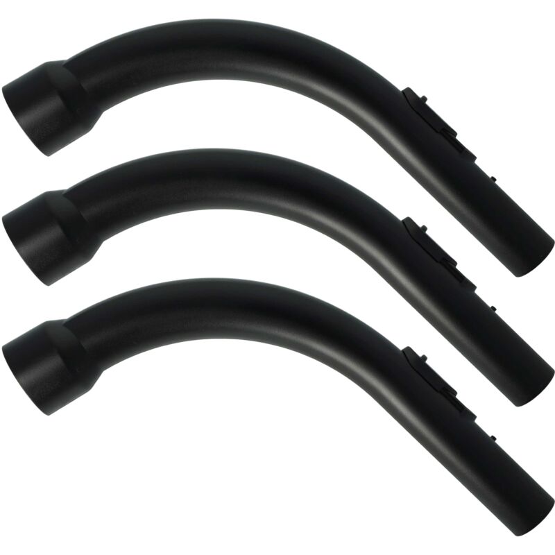 3x Poignée compatible avec Miele S571, S6230, S6220, S578, S6210, S572 aspirateur - Manche de rechange, raccordement 35 mm, 34 cm de long - Vhbw