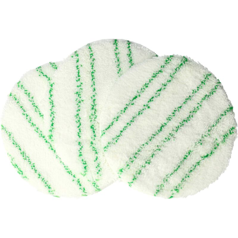 3x Polishing Pad compatible with Kärcher fp 303 Floor Polisher - Buffing Wheel Set for Laminate, Green, White - Vhbw