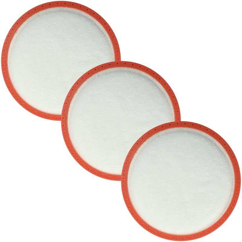 3x Motor Protection Filter compatible with Dirt Devil DD2620-6, DD2620-7, DD2620-8, DD2620-4, DD2620-5 Vacuum Cleaner - Pre-Motor Filter - Vhbw