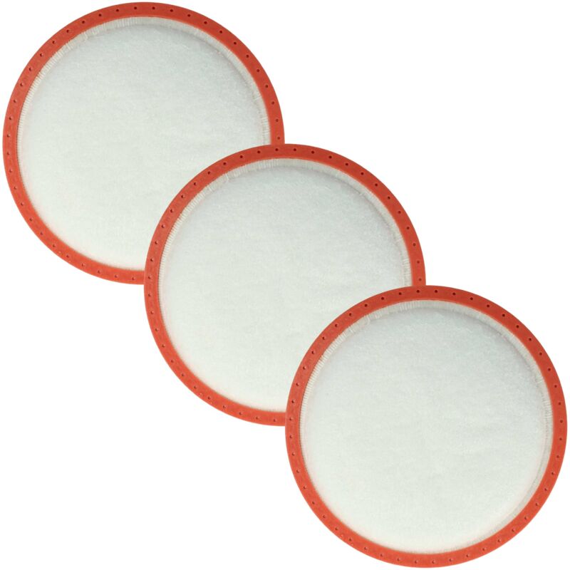 3x Pre-Motor Filter compatible with Dirt Devil DD2720, DD2720-1, DD2720-0, DD2720-3, DD2720-2 Vacuum Cleaner - Motor Protection Filter - Vhbw