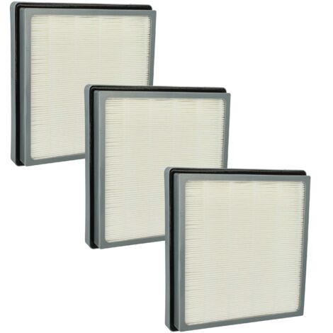 vhbw 3x Replacement Filter compatible with Nilfisk SS Vapor, SS Mercury, HDS 1010, HDS 1005, GDS 1010 Vacuum Cleaner - Exhaust Filter Grey White