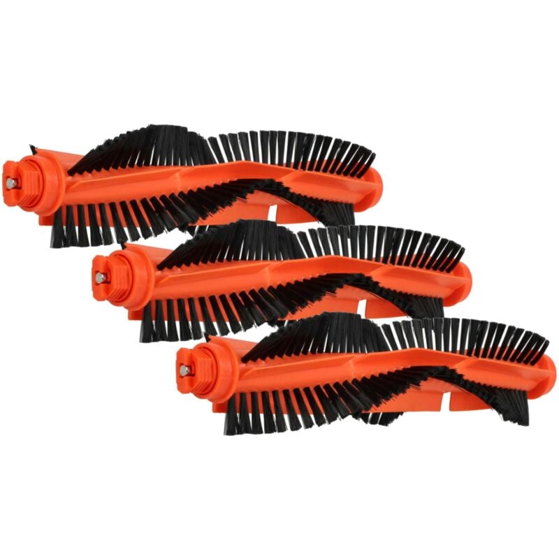 Image of 3x Rundbürste kompatibel mit Xiaomi Mijia STYJ02YM Saugroboter - Hauptbürste, Bürstenrolle - Vhbw