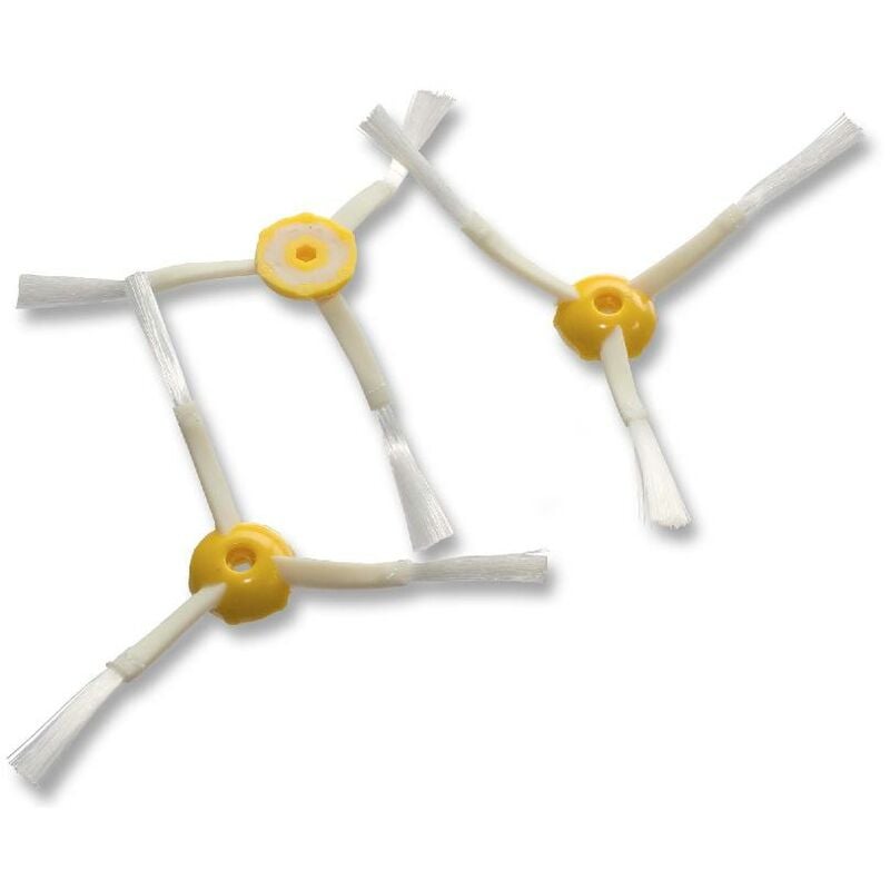 Image of 3x spazzola laterale compatibile con iRobot Roomba serie 500, serie 600, serie 700 robot aspirapolvere - Set spazzole, bianco - Vhbw