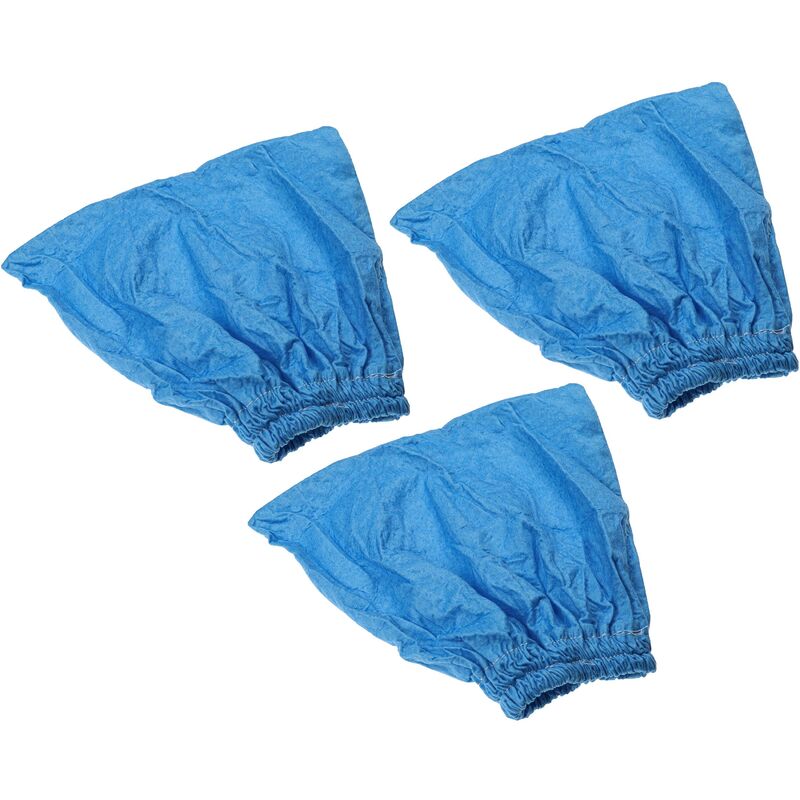 vhbw 3x Textile Filter compatible with Kärcher WD2, WD3, MV1, WD1 Vacuum Cleaner, Wet/Dry Vacuum Cleaner - Textile Bag, Washable, Blue