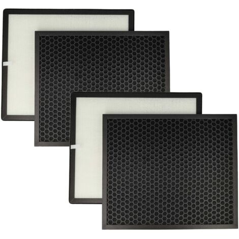 vhbw 4-teiliges Filter-Set kompatibel mit Levoit LV-PUR131, LV-PUR131S, LV-PUR13 Luftreiniger - HEPA-Filter, Aktivkohlefilter