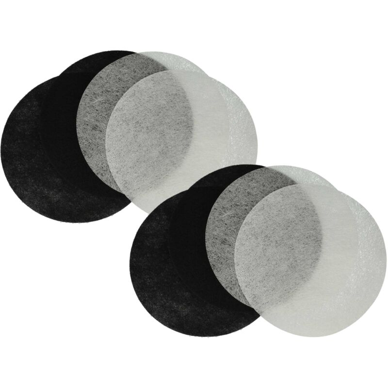 Vhbw - 4x activated carbon filter, 4x grease filter compatible with Moulinex T-43, T-41, T-42 Deep Fryer - 8 Part Filter Set