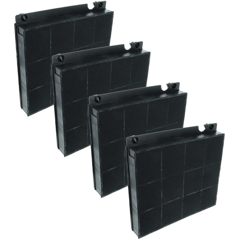 vhbw 4x Activated Carbon Filter compatible with AEG 94215052101, 94215052100, 94215052102, 94215052200, 94215051801, 94215051800 Extractor Hood