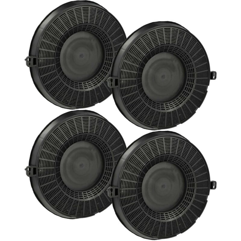 4x Activated Carbon Filter compatible with aeg du 4160 m, du 4160-M/UE, DU3160-ML, du 3150 ml, du 3160 ml, DU4160-M/UE Extractor Hood - Vhbw