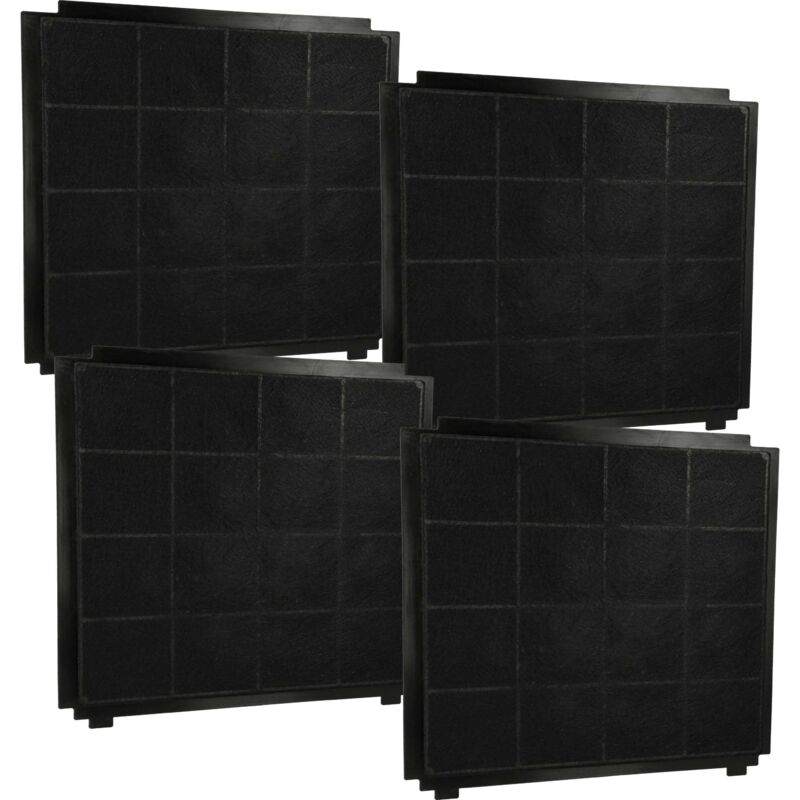 vhbw 4x Activated Carbon Filter compatible with Airforce CCF2126505, CCF2129509, CCPUR5004, CCPUR5005 Extractor Hood