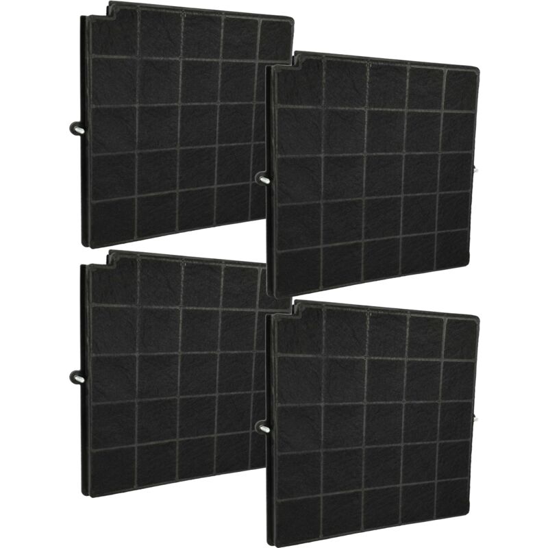 vhbw 4x Activated Carbon Filter compatible with Airforce SWING ISOLA 5552801N, F200 TSE, F97 TSE, 5552801 Extractor Hood