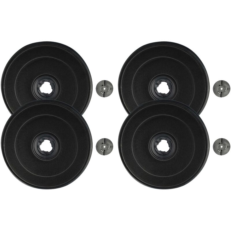 4x Activated Carbon Filter compatible with Alno 94264098200, 94961014800, 94961014900, 94264098300, 94961014700 Extractor Hood - 2.3 cm - Vhbw