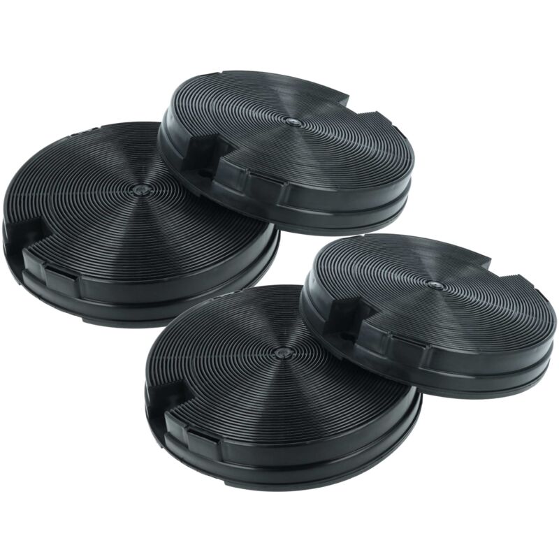 vhbw 4x Activated Carbon Filter compatible with Bauknecht 857402501000, 857422801250, 857402501001, 857422801251 Extractor Hood - 19.8 cm