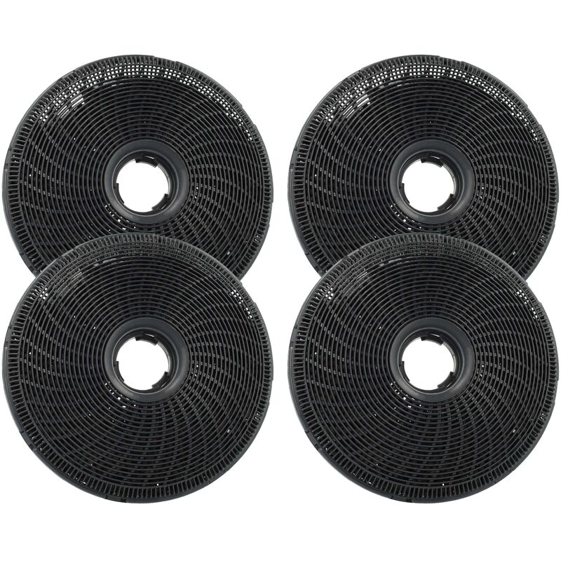4x Activated Carbon Filter compatible with Best Garda xs 52, Garda xs 70, Iris fpx hf Black 80, Iris fpx hf White 80 Extractor Hood - Vhbw