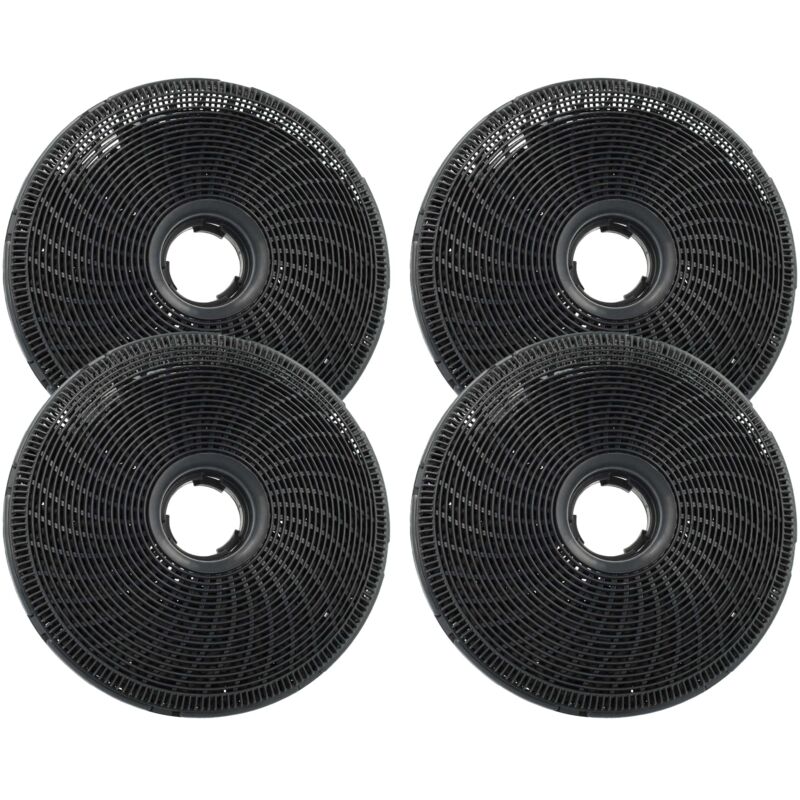 4x Activated Carbon Filter compatible with Best Split hf White 55, Split hf Black 55, Split hf Black 80, Offset hf Black 80 Extractor Hood - Vhbw