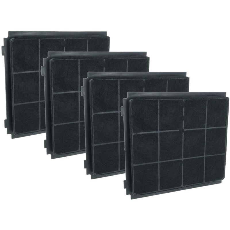 vhbw 4x Activated Carbon Filter compatible with Blaupunkt CUBE2 Extractor Hood