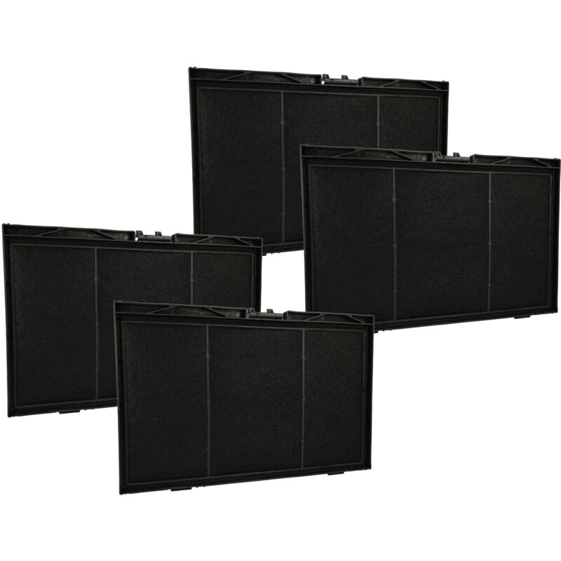 4x Activated Carbon Filter compatible with Bosch DFR067A52, DFS067A51C, DFM094W52/01, DFR097A52, DFS067A51, DFS067A51B Extractor Hood - Vhbw