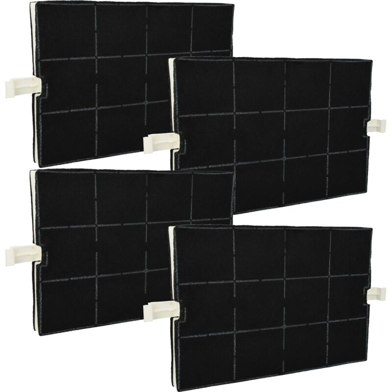 4x Activated Carbon Filter compatible with Bosch DKE965AAU, DKE965A, DKE665A, DKE115U, DKE115 a Extractor Hood - 36.7 x 20.0 x 2.4 cm - Vhbw