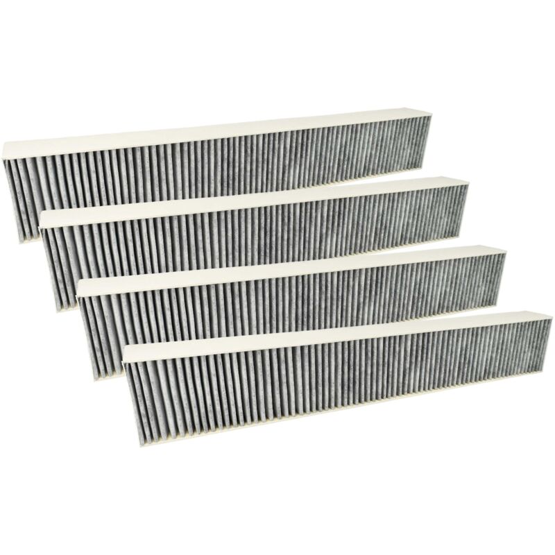 4x Activated Carbon Filter compatible with Bosch PVS895F25E/07, PVS851F21E/07, PVS851F21E/01, PKM845F11E Extractor Hood - Vhbw
