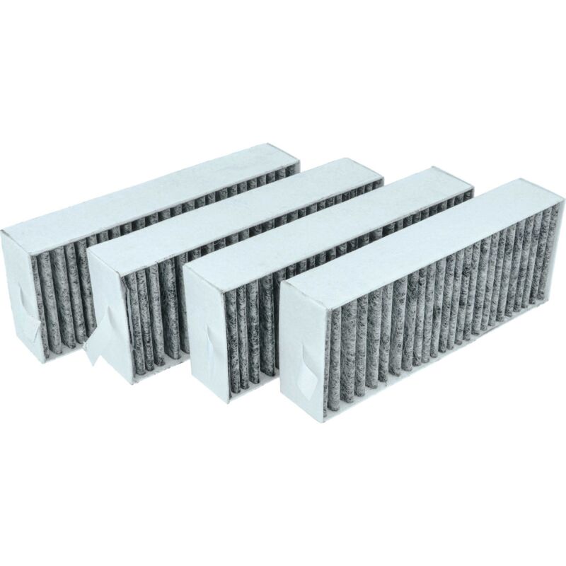 4x Activated Carbon Filter compatible with Bosch Series 6/8 PVQ711F15E, PVQ721F25E, PVQ731H26E, PVQ795F25E, PIE695B15E Extractor Hood - Vhbw