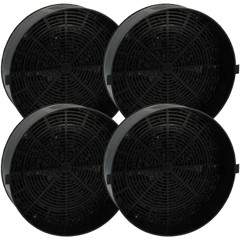4x Activated Carbon Filter compatible with Camino AEF3810X 942640947 Extractor Hood - 16 cm - Vhbw