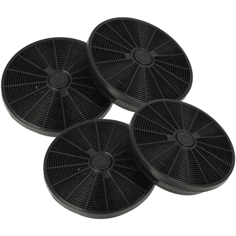 4x Activated Carbon Filter compatible with Candy CMB650X, CMBI970LX, CGM91, CGM91X, CGM61, CGM61X, CCR16, CCR616 Extractor Hood - Vhbw